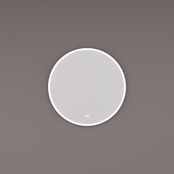Hipp Design SPV 13000 BL ronde mat zwarte spiegel met direct kleurenwissel verlichting en verwarming