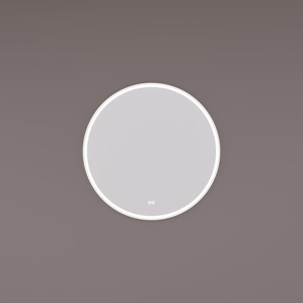 Ronde Spiegel in Mat Wit met Directe LED Baan Rondom - Hipp Design