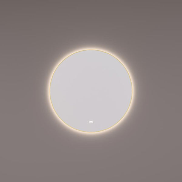 Hipp Design SPV 13500 MES ronde spiegel messing met indirecte kleurenwissel verlichting en verwarming