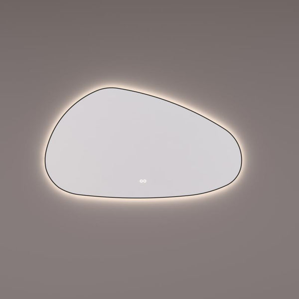 Hipp Design SPV 13600 BL organische spiegel mat zwart met indirecte kleurenwissel verlichting en verwarming