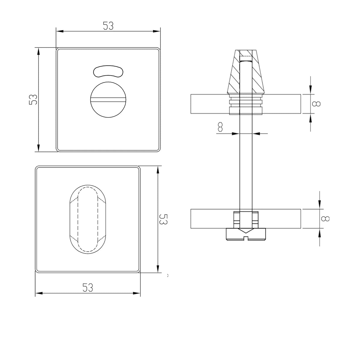 DutchLine WC Sluiting Rond – Chroom