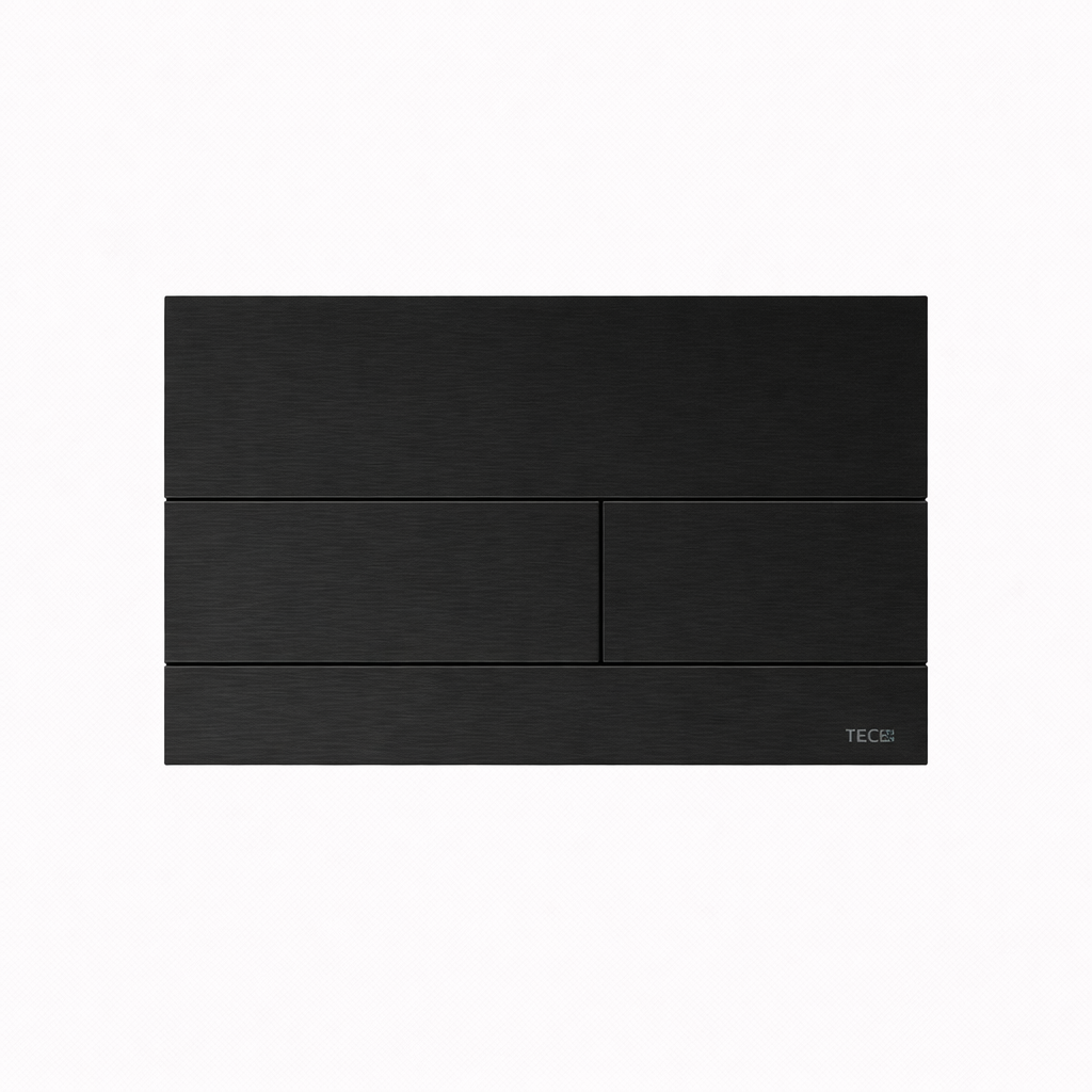 TECE Square II metalen WC-bedieningsplaat GEBORSTELD ZWART - productfoto