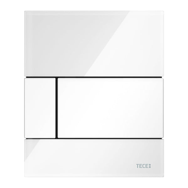 TECE Square glazen urinoirbedieningsplaat inclusief cartouche
