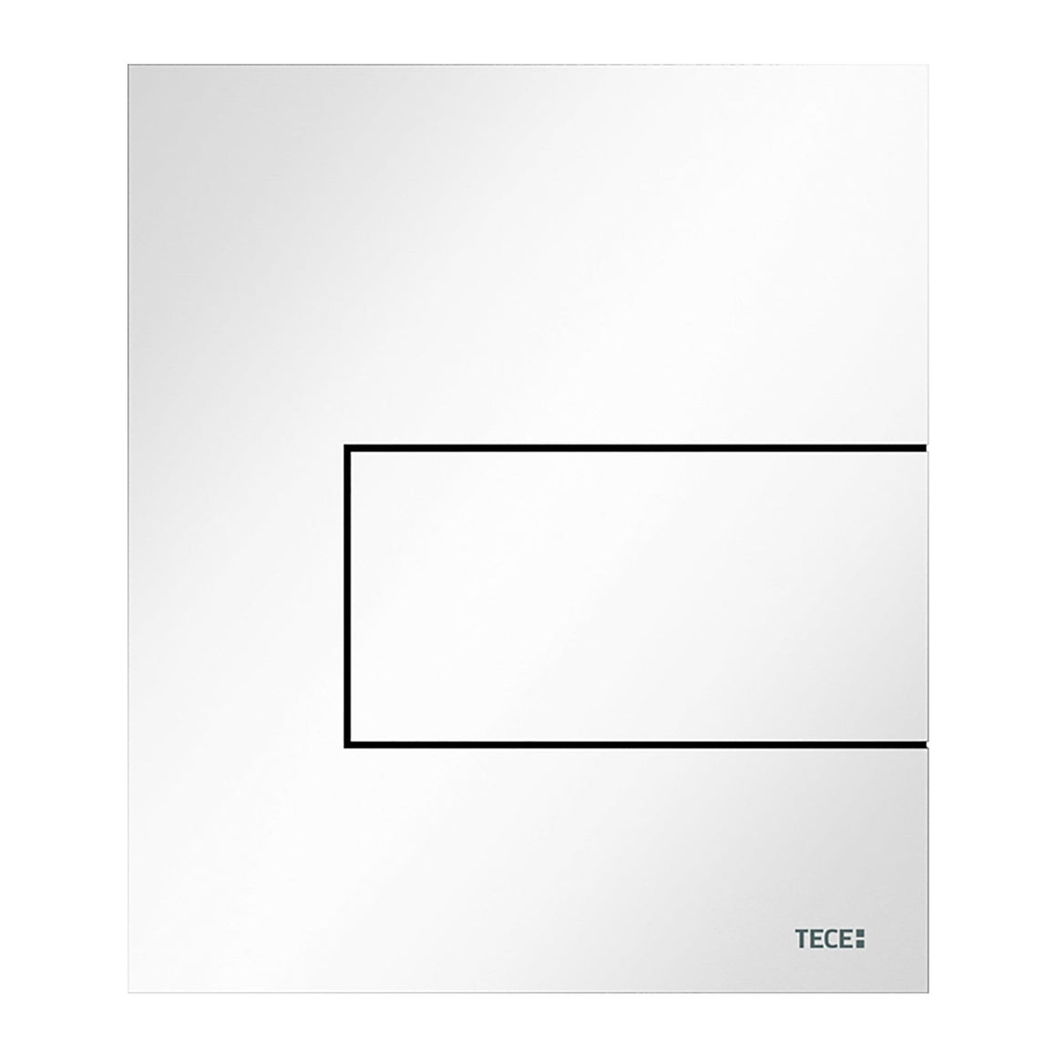 TECE Square metalen urinoirbedieningsplaat inclusief cartouche GLANZEND WIT - productfoto