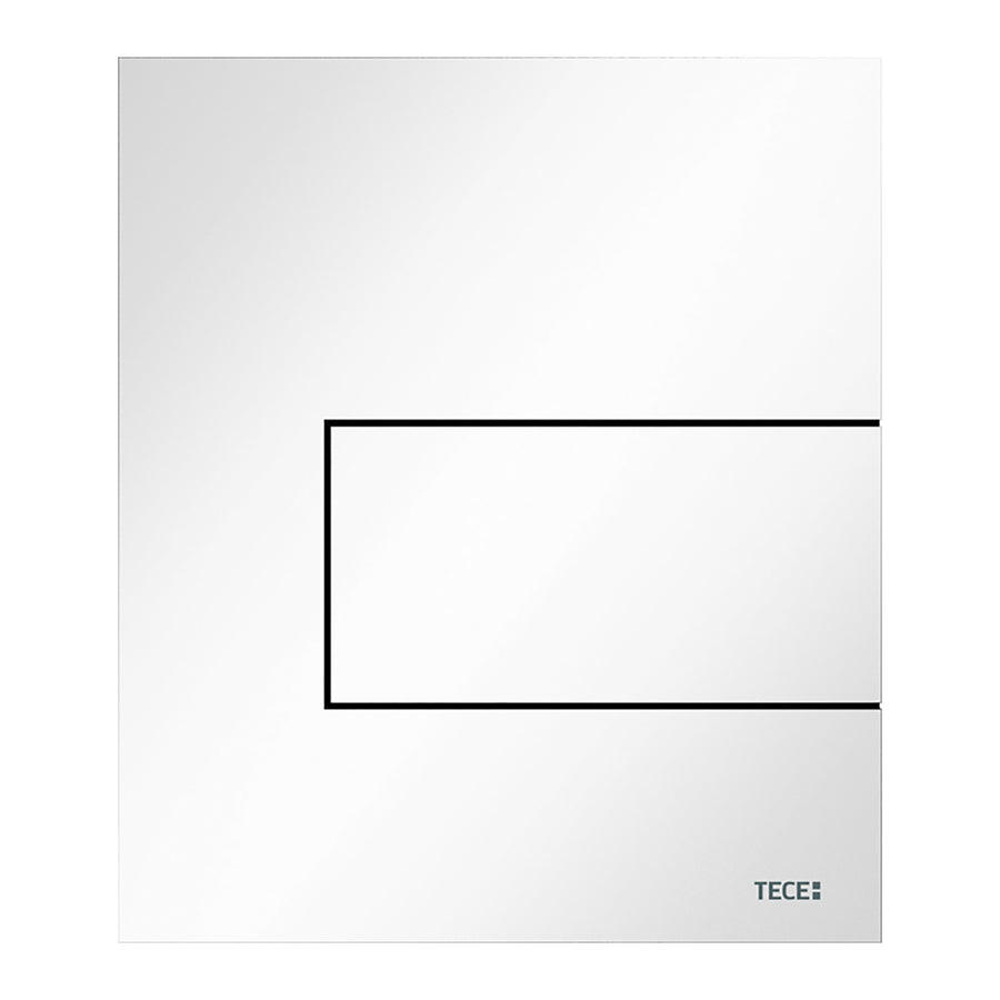 TECE TECESQUARE URINOIR-BEDIENINGSPLAAT VAN METAAL INCL. CARTOUCHE - GLANZEND WIT
