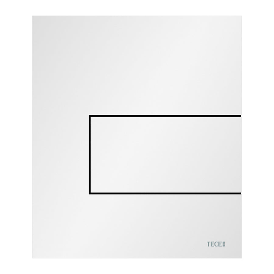 TECE TECESQUARE URINOIR-BEDIENINGSPLAAT VAN METAAL INCL. CARTOUCHE - MAT WIT