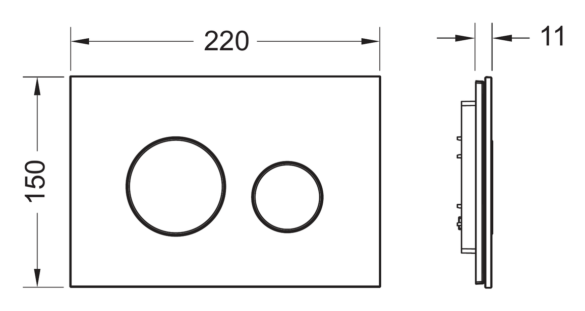 TECE TECEloop glas, alle kleuren - technische tekening