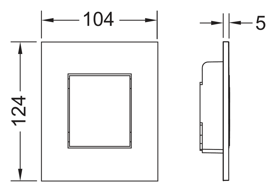 TECE TECEnow urinoir, alle kleuren - technische tekening