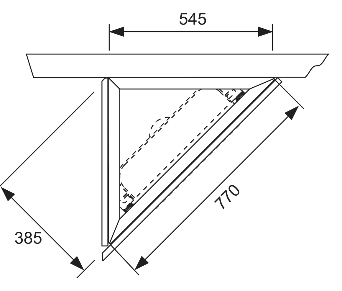 TECE TECEprofil hoekmontage, alle kleuren - technische tekening
