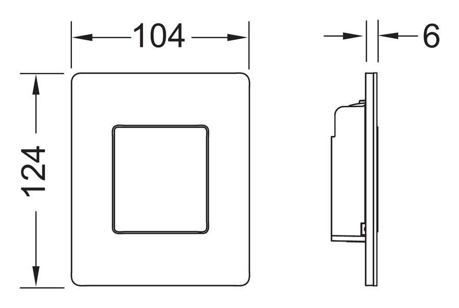 TECE TECEsolid urinoir, alle kleuren - technische tekening