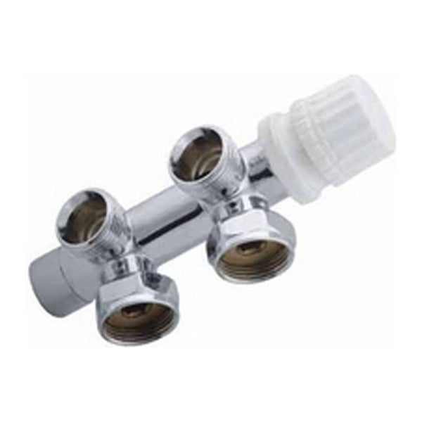 thermostat 3/4 bloc inférieur coudé droit chrome