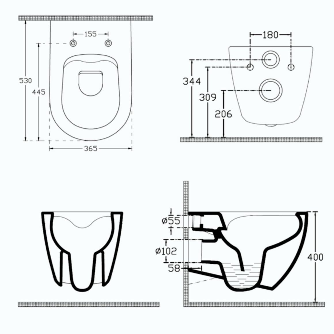 Isvea Infinity Hangtoilet - Terrazzo