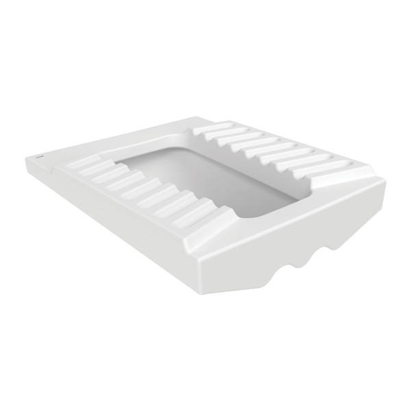 Creavit Hurk Wc - Grond Wc - Gesloten Rand - 48,5×20×58,5 cm - Glanzend Wit