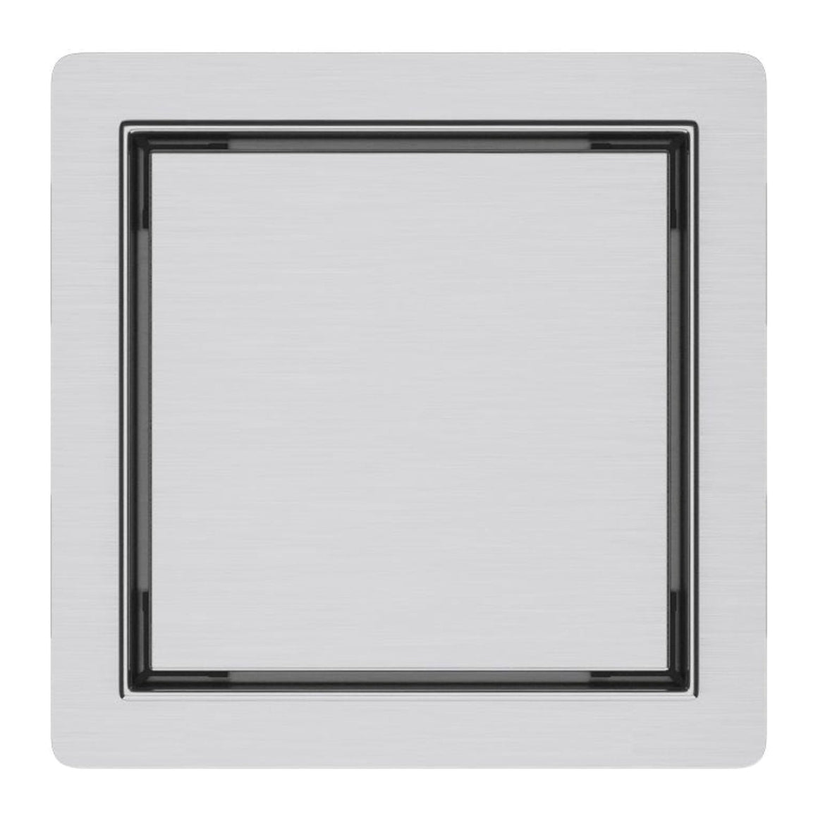 ALONI DOUCHEPUT - MET TEGELROOSTER - 15X15CM - GEBORSTELD RVS - productafbeelding