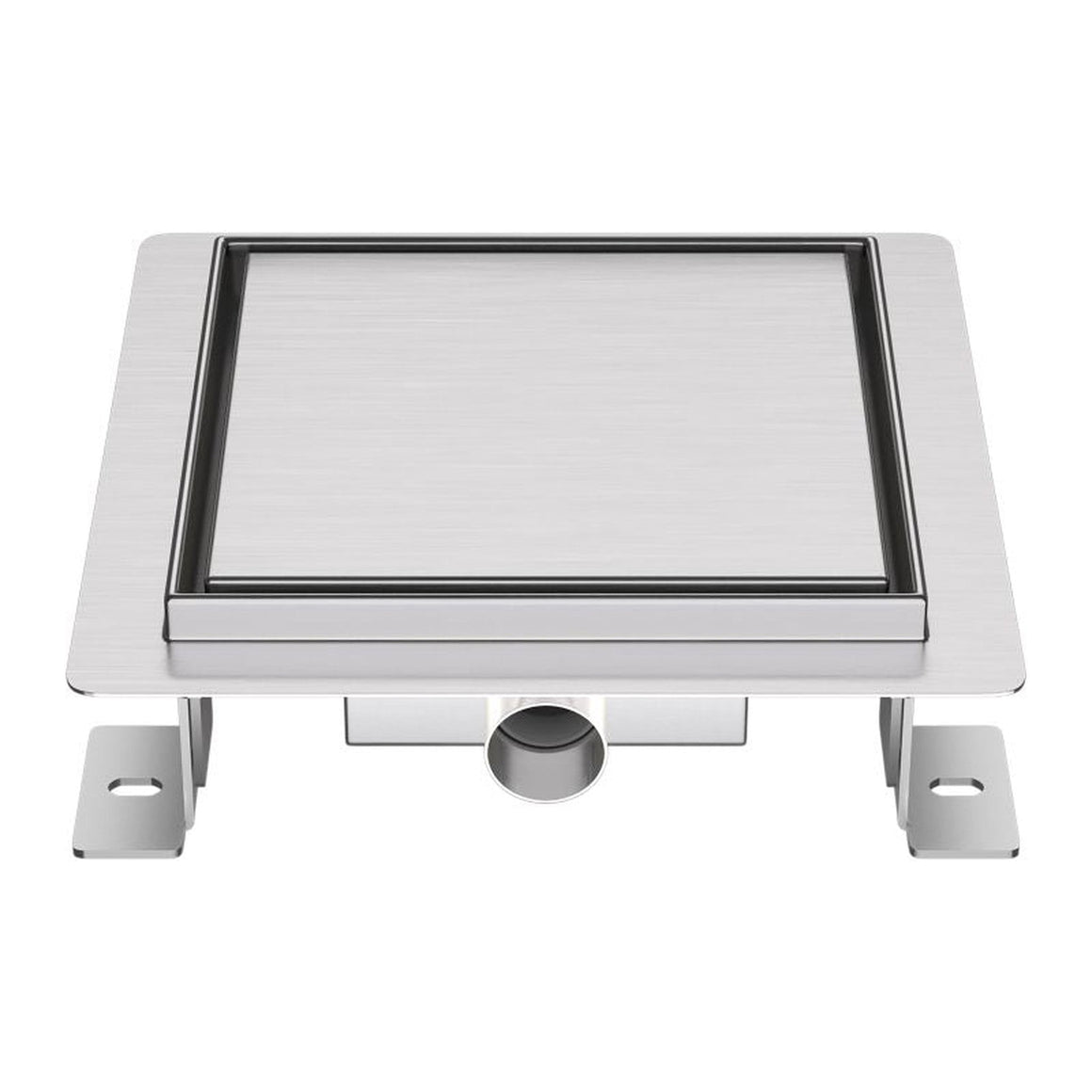 ALONI DOUCHEPUT - MET TEGELROOSTER - 15X15CM - GEBORSTELD RVS - detailafbeelding