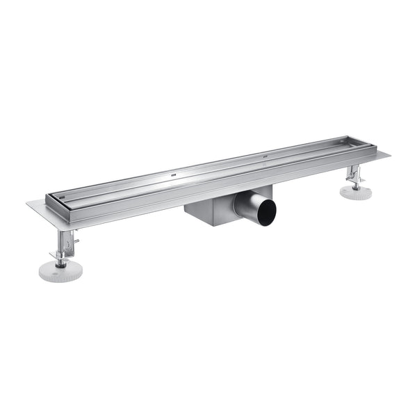 Aloni Douchegoot - met Tegelrooster - 60 cm - geborsteld RVS