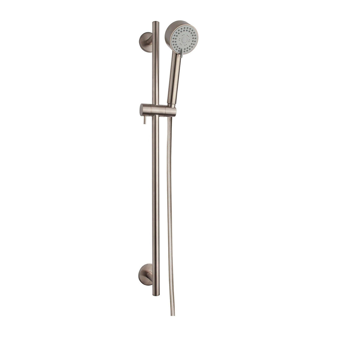 UniMatch Cadans glijstangset compleet met handdouche 3 standen Ø 8 cm geborsteld staal PVD
