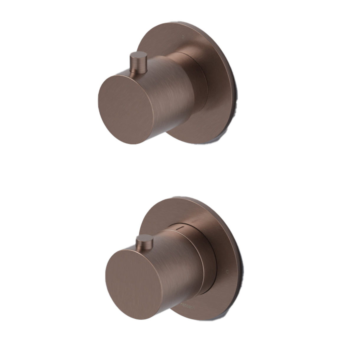 Hotbath Cobber CB7009 inbouw thermostaat met 2-weg stop-omstel Geborsteld koper PVD productfoto