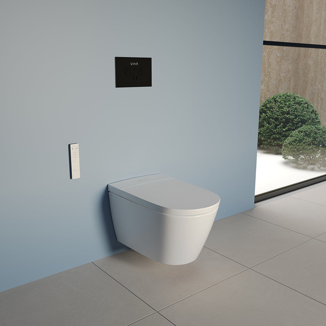 VitrA V-Care 3 Base douche WC wit sfeerfoto badkamer
