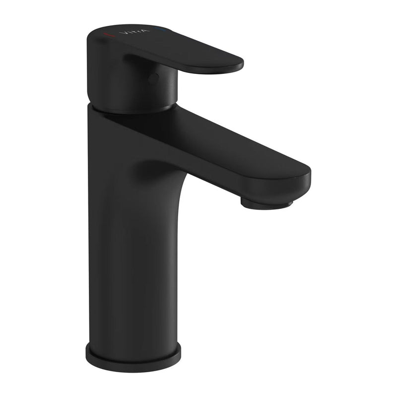 VitrA Root Round wastafelkraan Zwart - vooraanzicht #variant_56365782434116