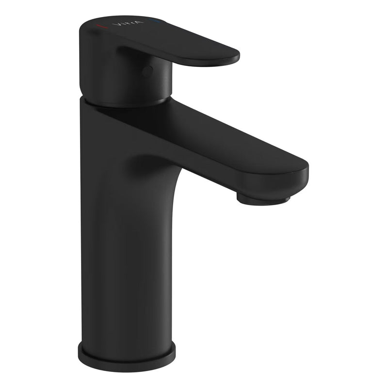 VitrA Root Round wastafelkraan Zwart - vooraanzicht #variant_56365782434116
