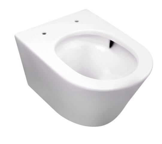 Vesta Randloos Wandtoilet Wiesbaden met Soft Close & Quick Release Toiletbril Glanzend Wit