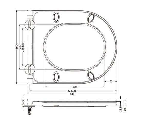 Vesta Randloos Wandtoilet Wiesbaden met Soft Close & Quick Release Toiletbril Glanzend Wit