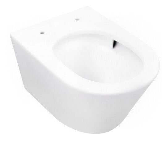 Vesta randloos wandtoilet Wiesbaden met Tornado Flush, Soft Close & Quick Release toiletbril in mat wit