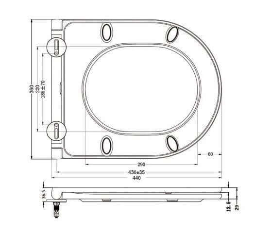 Vesta randloos wandtoilet Wiesbaden met Tornado Flush, Soft Close & Quick Release toiletbril in mat wit