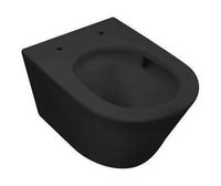 Wandcloset Wiesbaden Vesta Mat Zwart – Rimless Toilet met Tornado Flush, Softclose & Quickrelease Zitting
