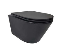 Wandcloset Wiesbaden Vesta Mat Zwart – Rimless Toilet met Tornado Flush, Softclose & Quickrelease Zitting