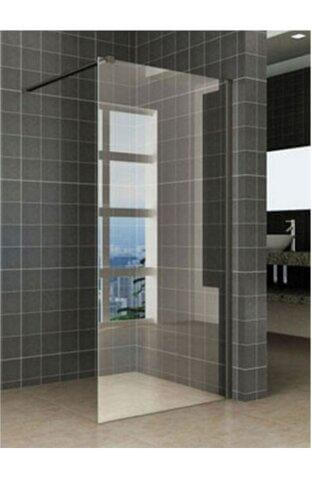 Wiesbaden Duschwand 2.0 10mm | Schwarzes Wandprofil | NANO-Beschichtung | Walk-in-Dusche (Alle Größen)