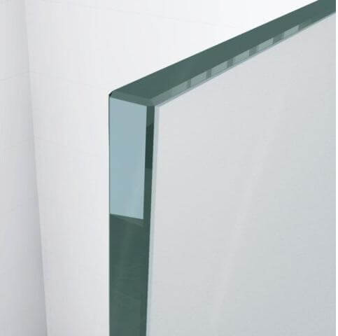 Wiesbaden Duschwand 2.0 10mm | Schwarzes Wandprofil | NANO-Beschichtung | Walk-in-Dusche (Alle Größen)