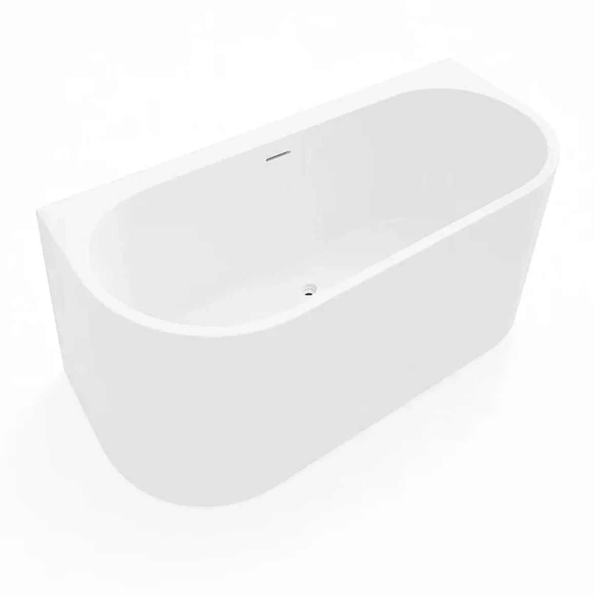 DutchLine Half-vrijstaand Bad - Mat Wit - 1700x750x600