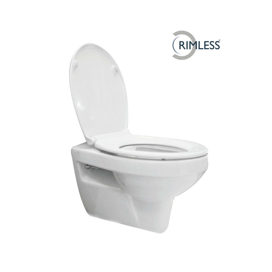 Xellanz Trevi rimless wandcloset glans wit met Ultimo 3.0 toiletzitting