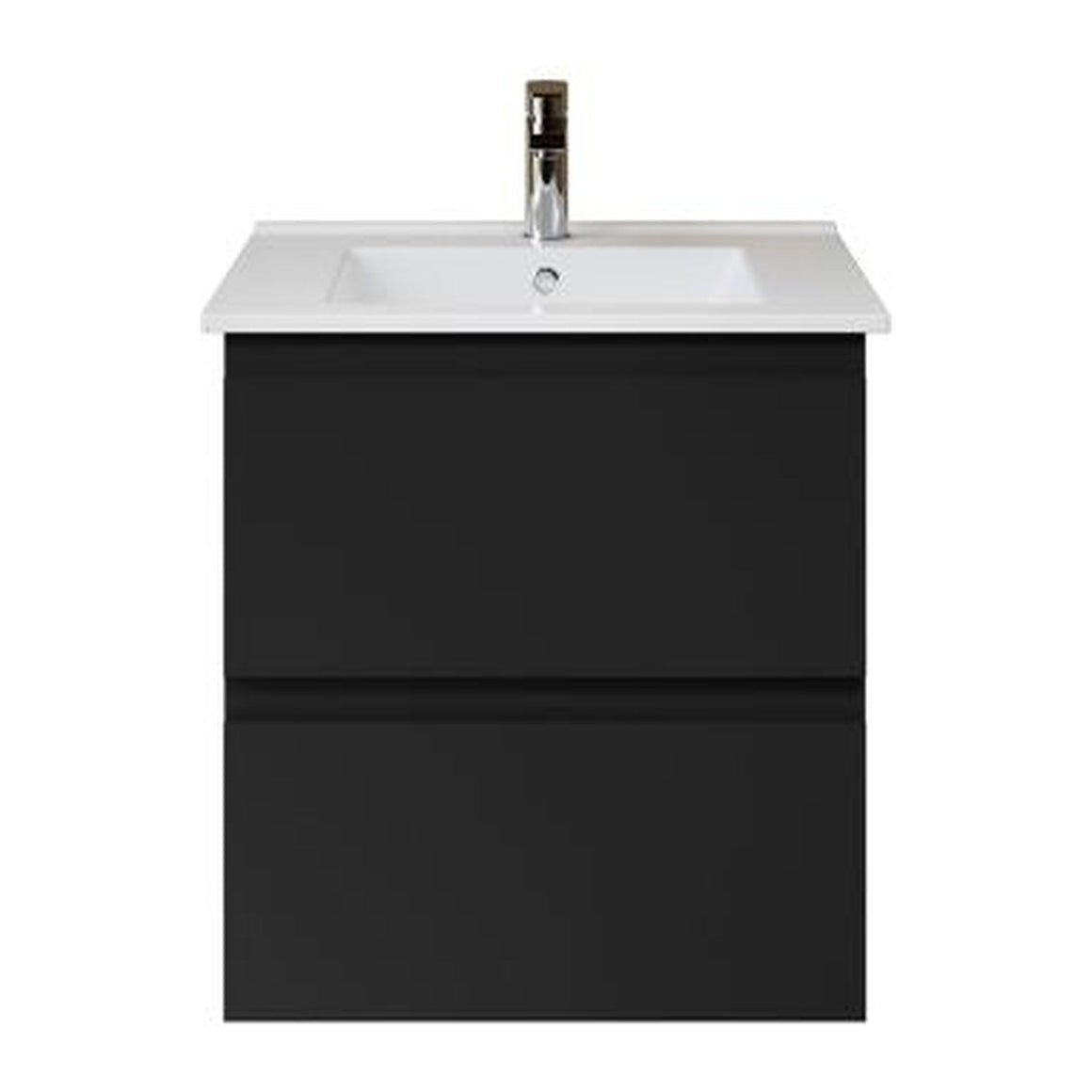 ALONI SALLY XL WASTAFELONDERKAST - 2 LADES - SOFTCLOSE - GREEPLOOS - 56X60X45,3 CM - MAT ZWART - detailafbeelding