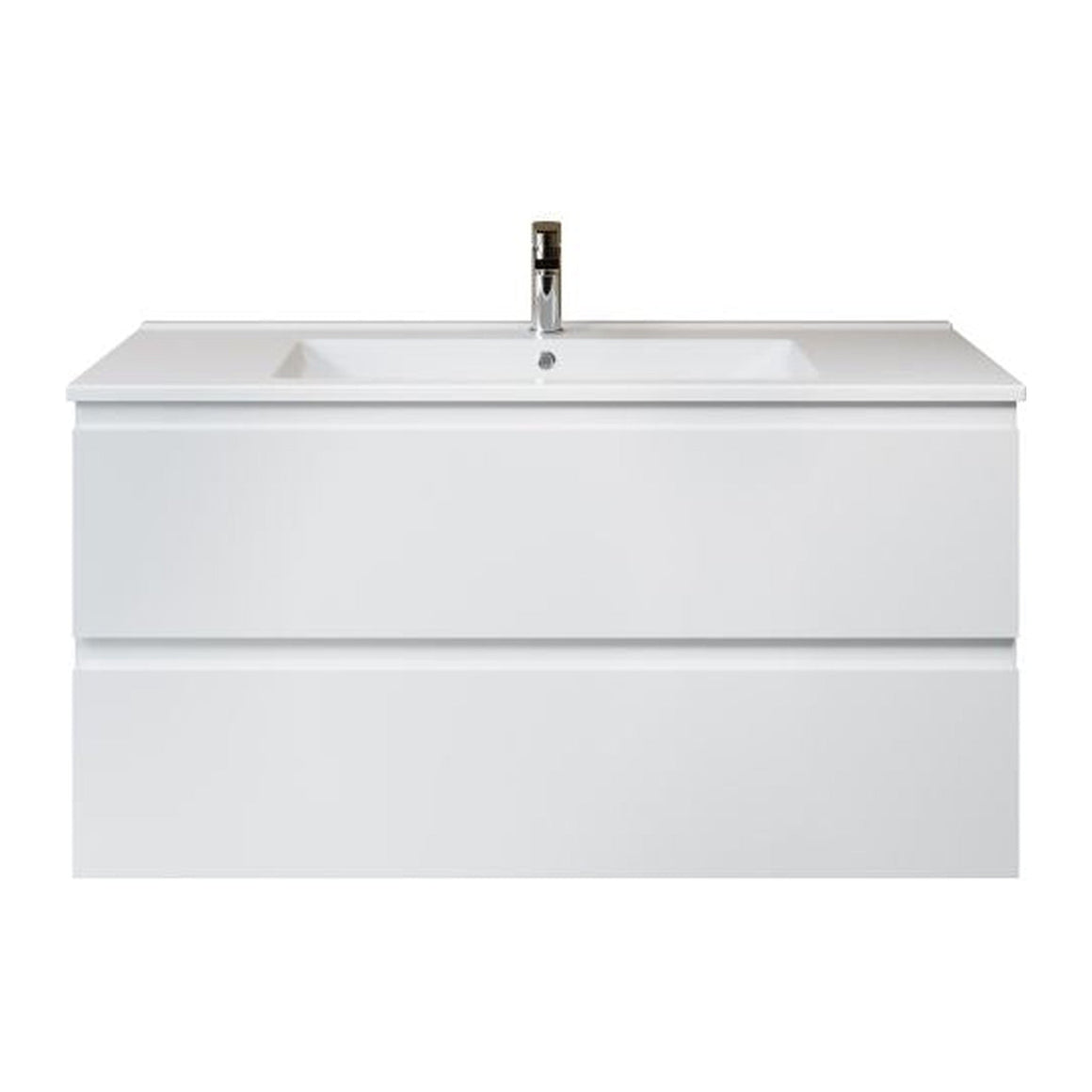ALONI SALLY XL WASTAFELONDERKAST - 2 LADES - SOFTCLOSE - GREEPLOOS - 118X60X45,3 CM - GLANZEND WIT - detailafbeelding