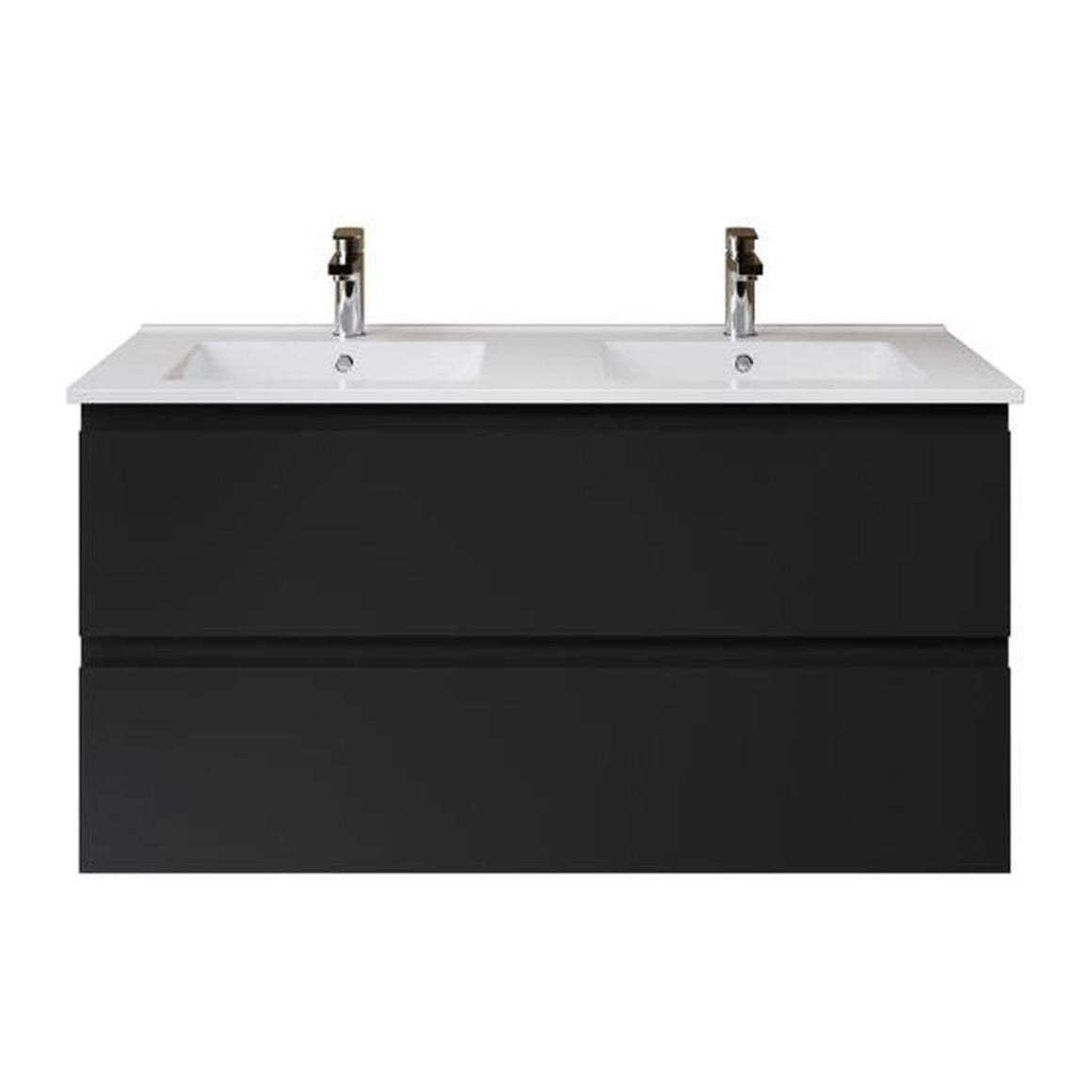 ALONI SALLY XL WASTAFELONDERKAST - 2 LADES - SOFTCLOSE - GREEPLOOS - 118X60X45,3 CM - MAT ZWART - detailafbeelding
